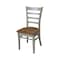 International Concepts Round 42 in Dual Drop Leaf Table, 2 Emily Side Chairs, Hickory/Stone, 42 W, 42 L, 29.5 in H, Wood K41-42DP-C617P - alternate 7